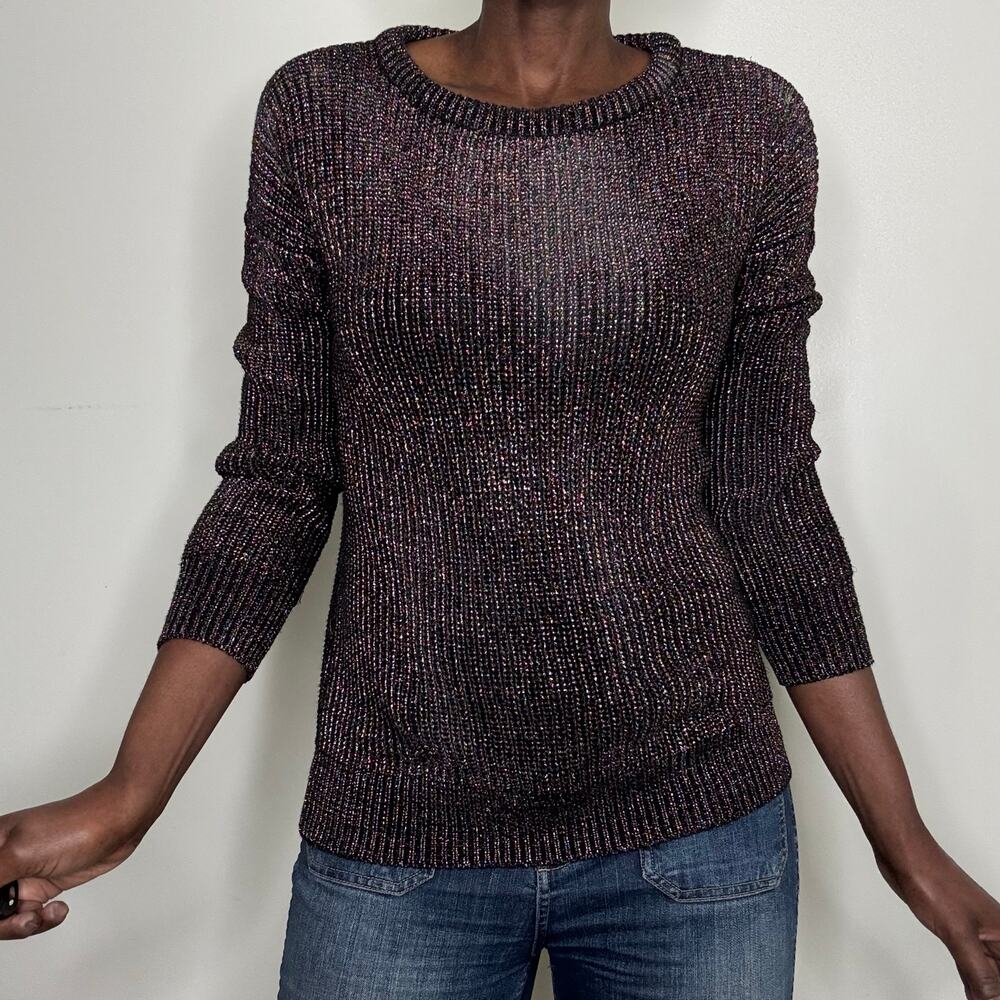 AMERICAN APPAREL | Glitter Sparkle Metallic Fisherman Jumper Sweater Size Medium